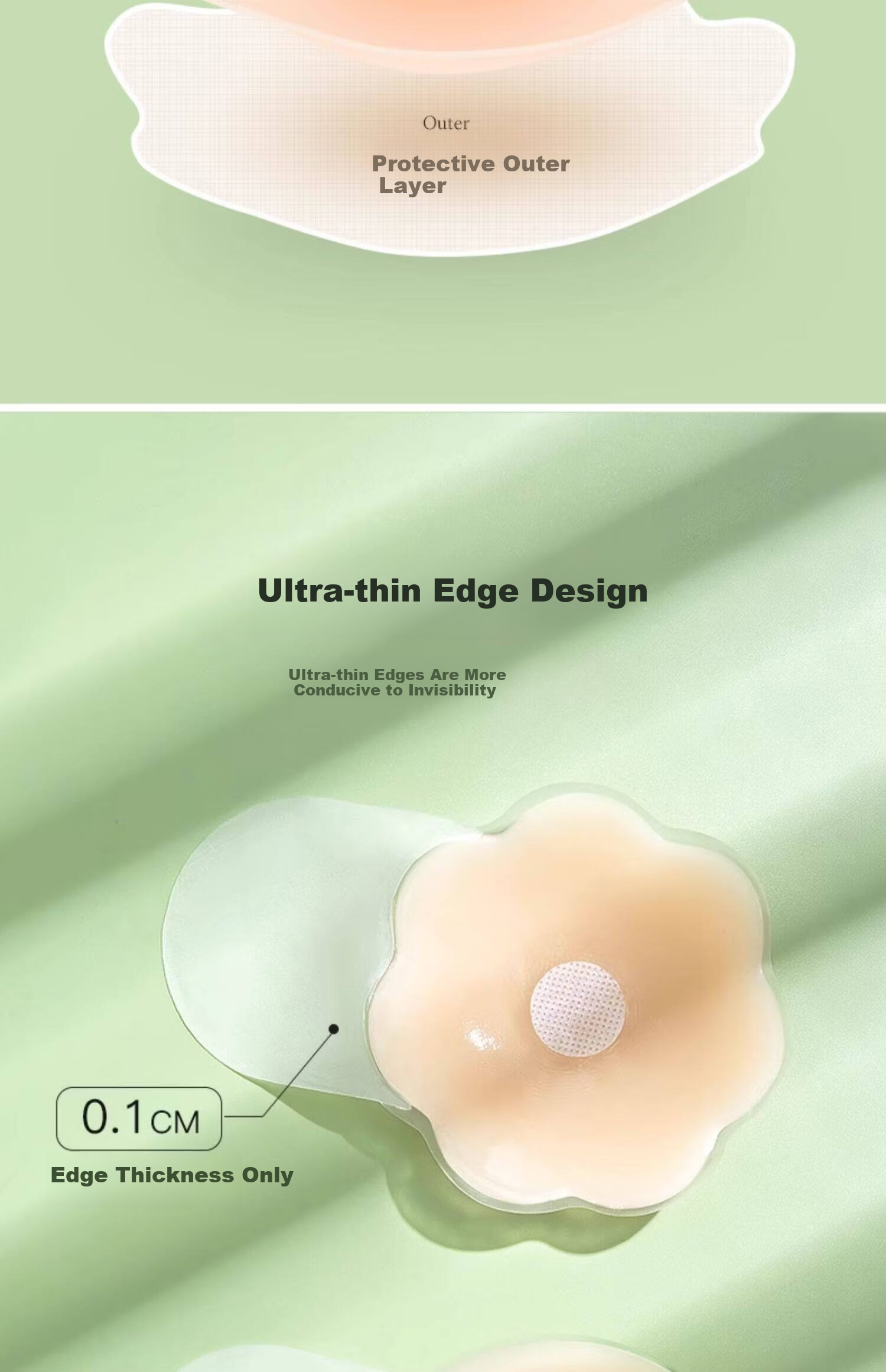 Caramella Silicone Breast Lift Pads Push-Up Invisible Bra for Wedding Dress, Spring and Summer Strapless Bra Pads Anti-Pointing 13