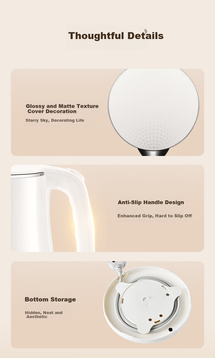 SUPOR 2.5L Electric Kettle Water Boiler Temperature Control Kettle One-Touch Keep Warm Milk Warmer Double Steel Body Titanium Seamless Inner Liner SW-25J101P 15