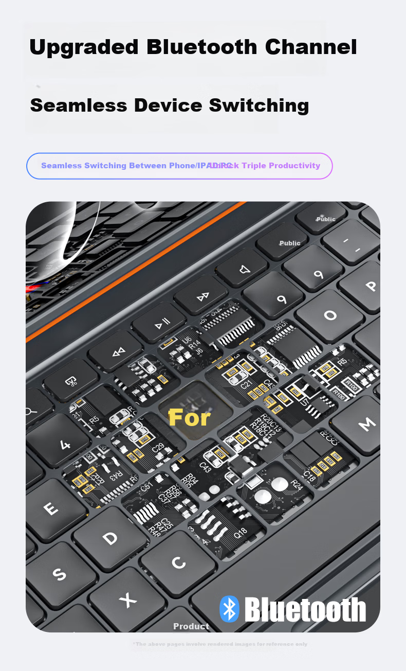 Suoying Ultra Lightweight iPad Air 8/7/6 Keyboard Protective Case Integrated Magic Keyboard Apple Tablet Bluetooth Keyboard and Mouse Set 12.9 Inch 2026/25/24 12