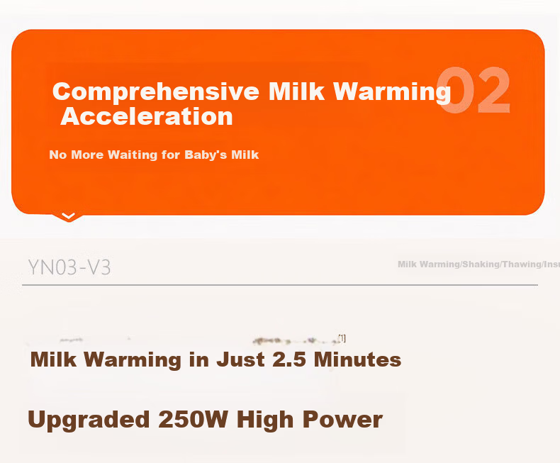 HeWu 2-in-1 Automatic Milk Warmer and Milk Shaker Bottle Warmer Breast Milk Thermostat Defrost Heater 10