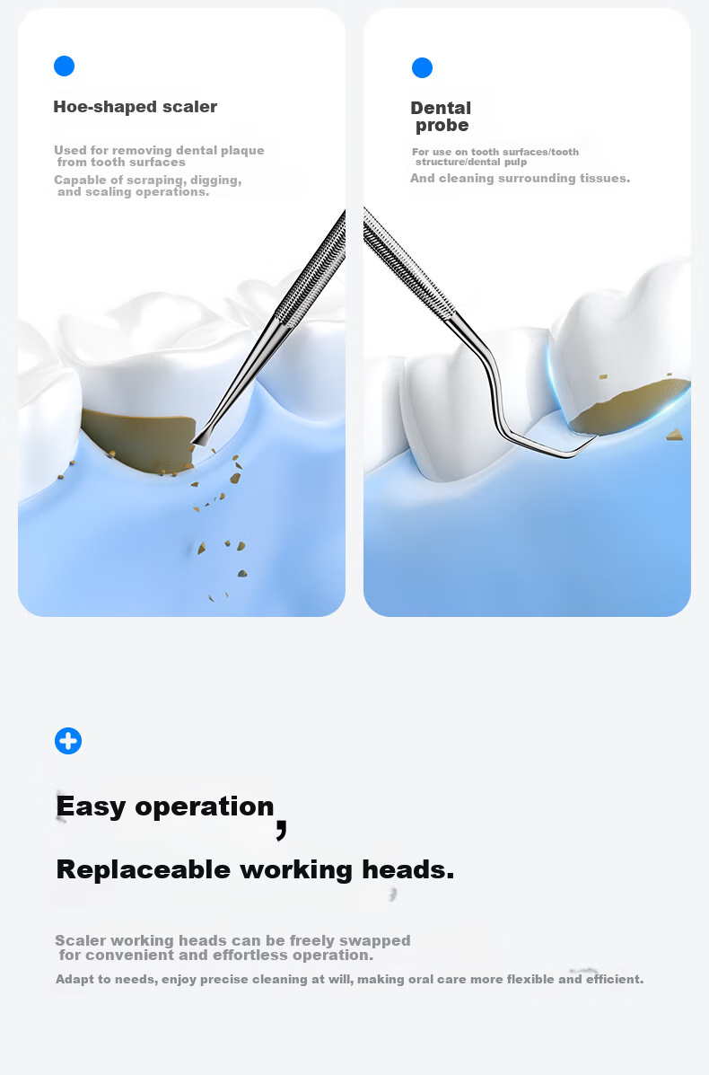 Moon Crescent Ultrasonic Dental Cleaner [Flagship Model] T8 Ultra Teeth Cleaning Water Flosser Tartar Remover Yellow Stain Tea Stain Removal Gift for Husband Boyfriend Price Guarantee 618 13