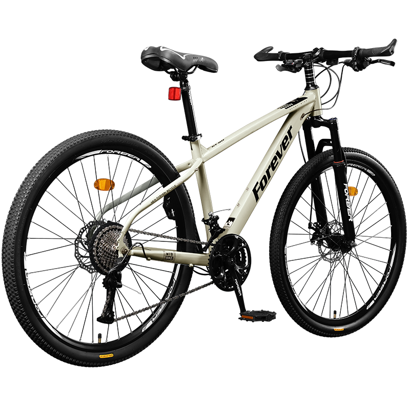 FOREVER Mountain Bike for Ages 10-18, College Students' Gear-Shifting Bicycle, Milk Coffee Color, 26-Inch, Suitable for Height 160-175cm
