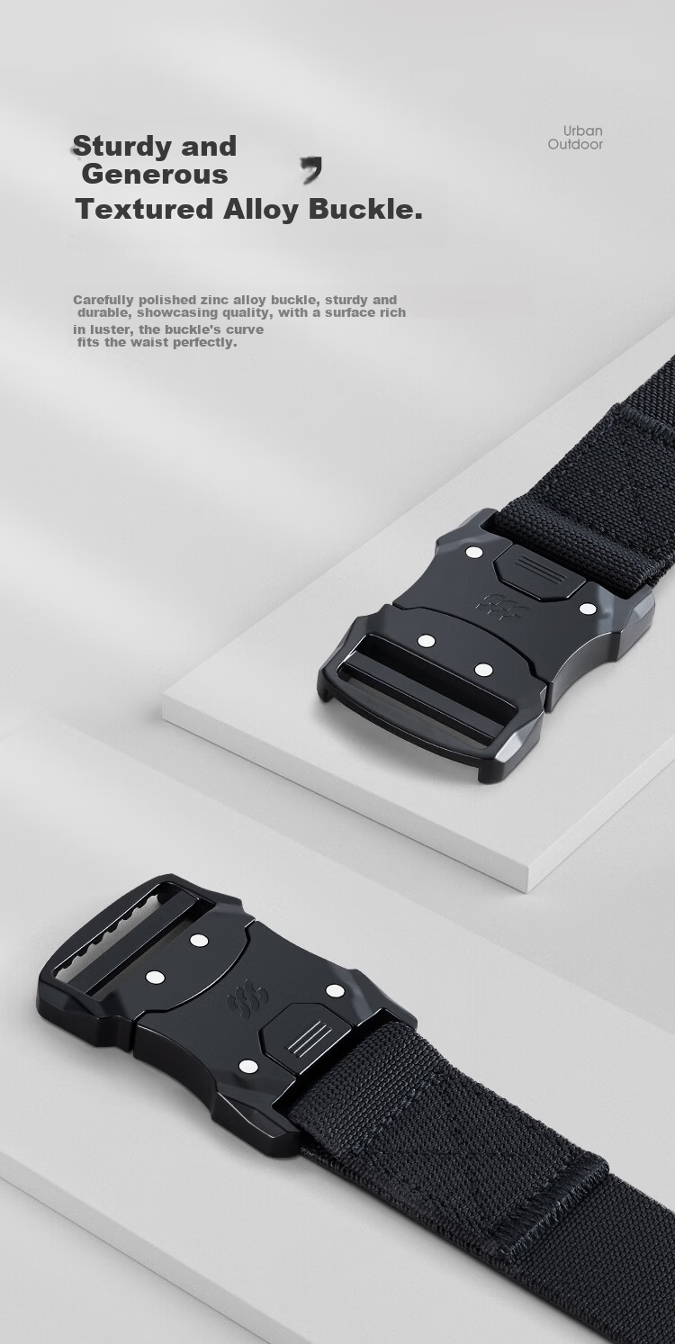 HLA Men's Tactical Buckle Belt Versatile Fashion Waistband Anniversary Birthday Gift for Boyfriend Gift Box Set 8