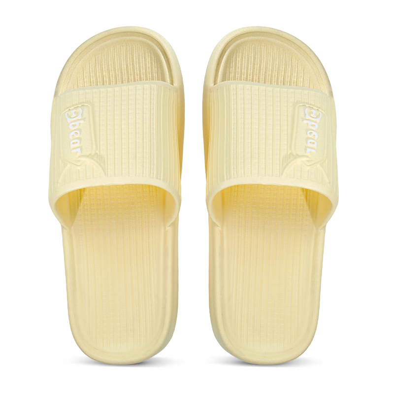 Limi Women's Bathroom Non-Slip Thin Sole Slippers Couple Home Summer Sandals Odorless Wearable Yellow