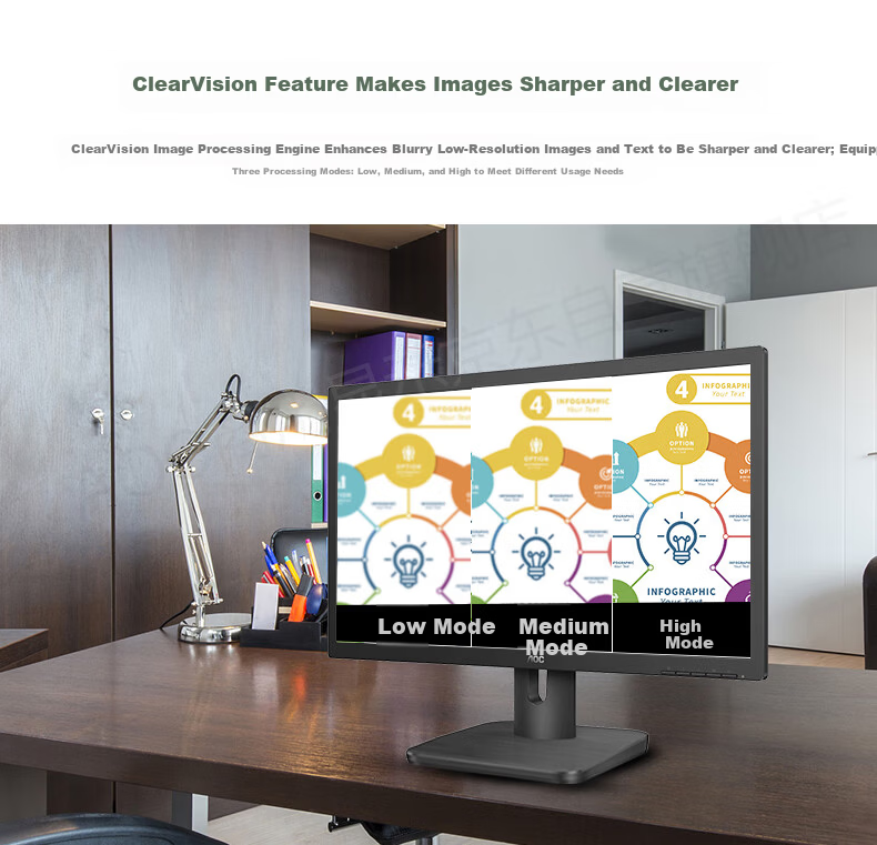 AOC Monitor 21.5 Inch VA Wide Viewing Angle 1080P Full HD HDR Mode Computer Display 22B3HM 5