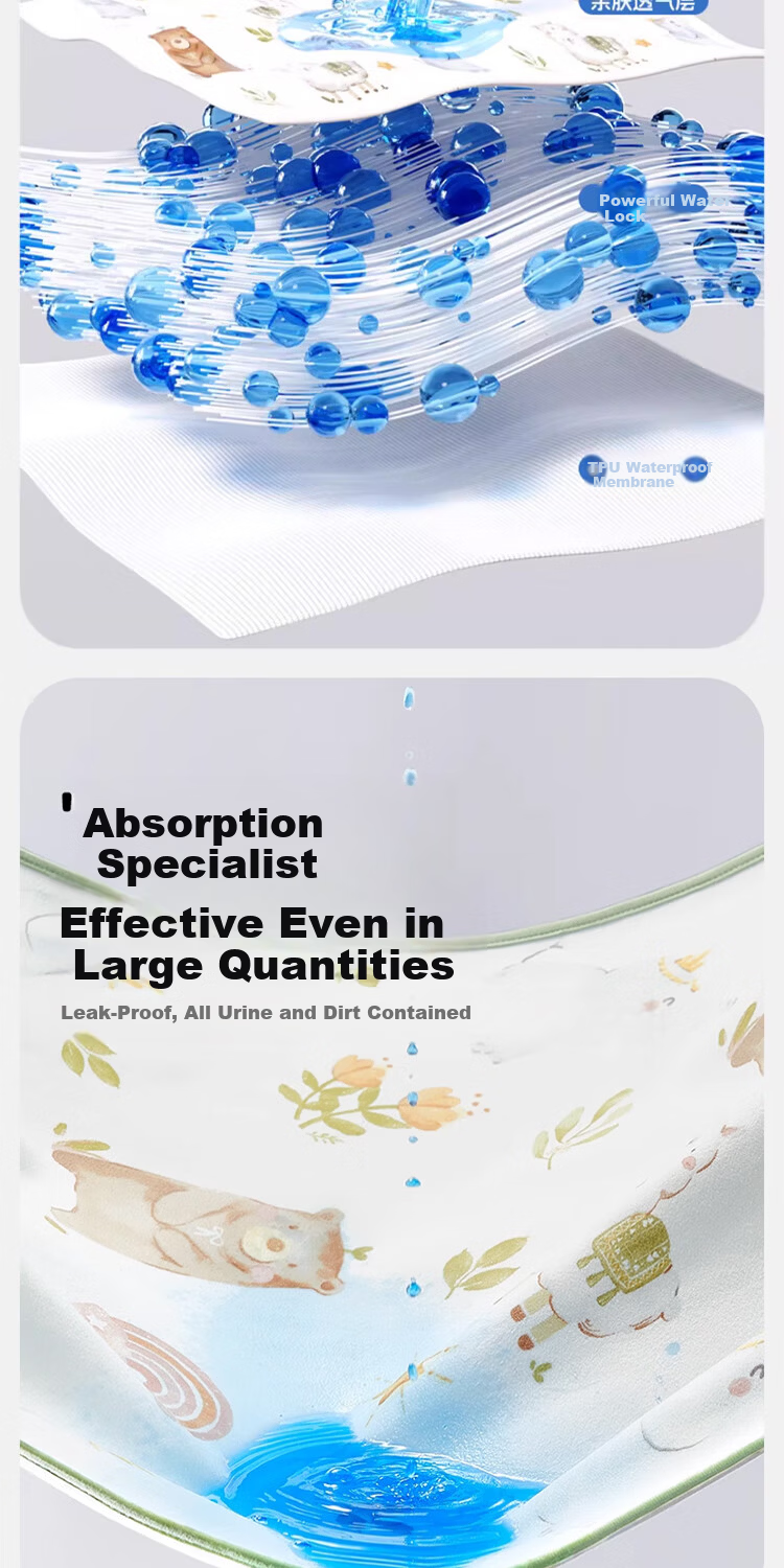 Kidsneed Baby Washable Waterproof Breathable Urine Pad 0-6 Months to 2 Years Large Size 70x100cm 4