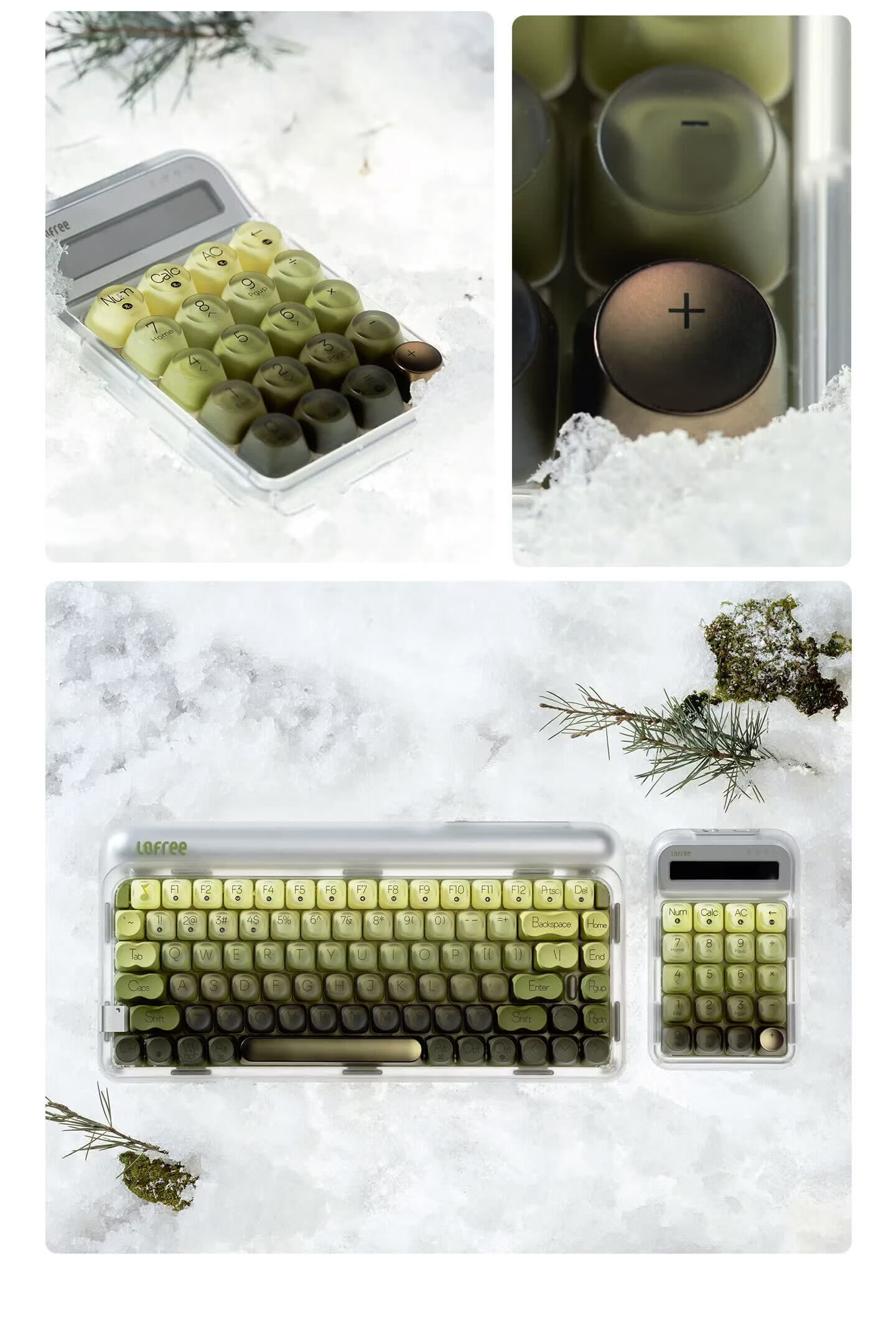 LOFREE Polar Moss 432HZ Calculator 2-in-1 Bluetooth Tri-mode Numeric Keypad 23