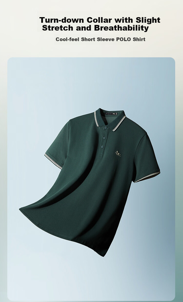 HLAHLA Men's Short Sleeve Polo Shirt 2026 New Year Horse Collar Summer Father's Day Gift 2