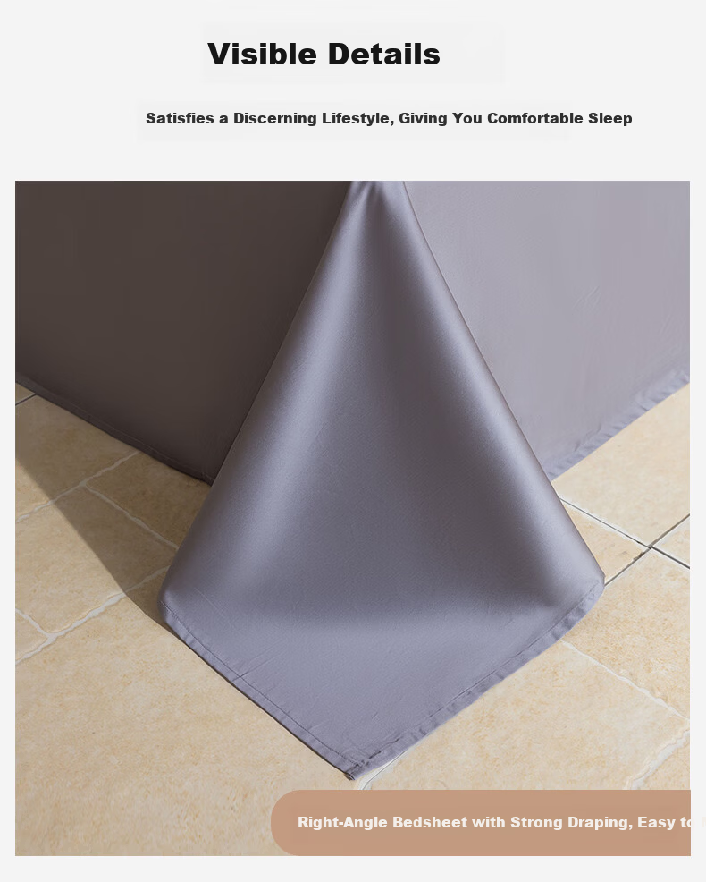 SOMERELLE A-Class Xinjiang Long-Staple Cotton Sateen Bed Sheet Single Piece 100% Cotton for Single/Double Bed 1.2/1.5m 200x230cm 14