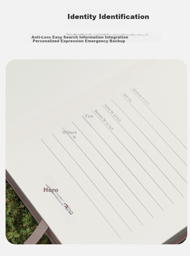 HERO A5 Business Notebook Magnetic Buckle Pen Holder Thickened Hard Cover Leather High-End Gift Meeting Office Stationery Lined Tearable Diary Journal 4