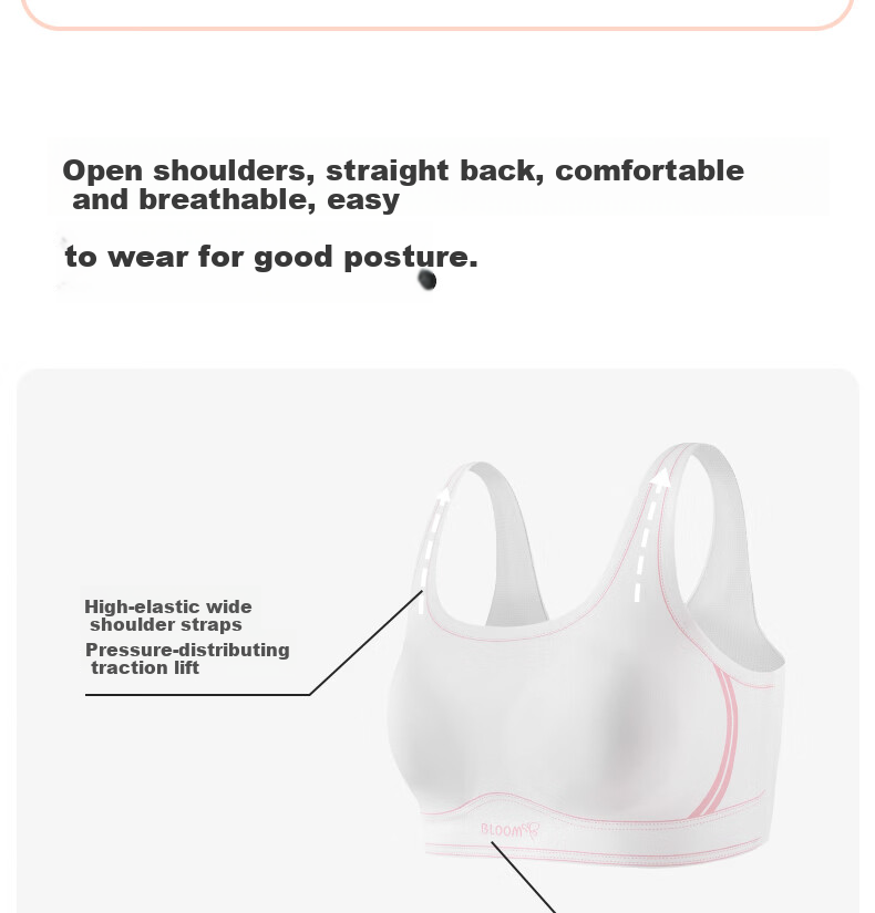 Meishianxuan Junior High School Girls Development Period Sports Vest Bra for Teenage Girls High School Girls Large Kids 5