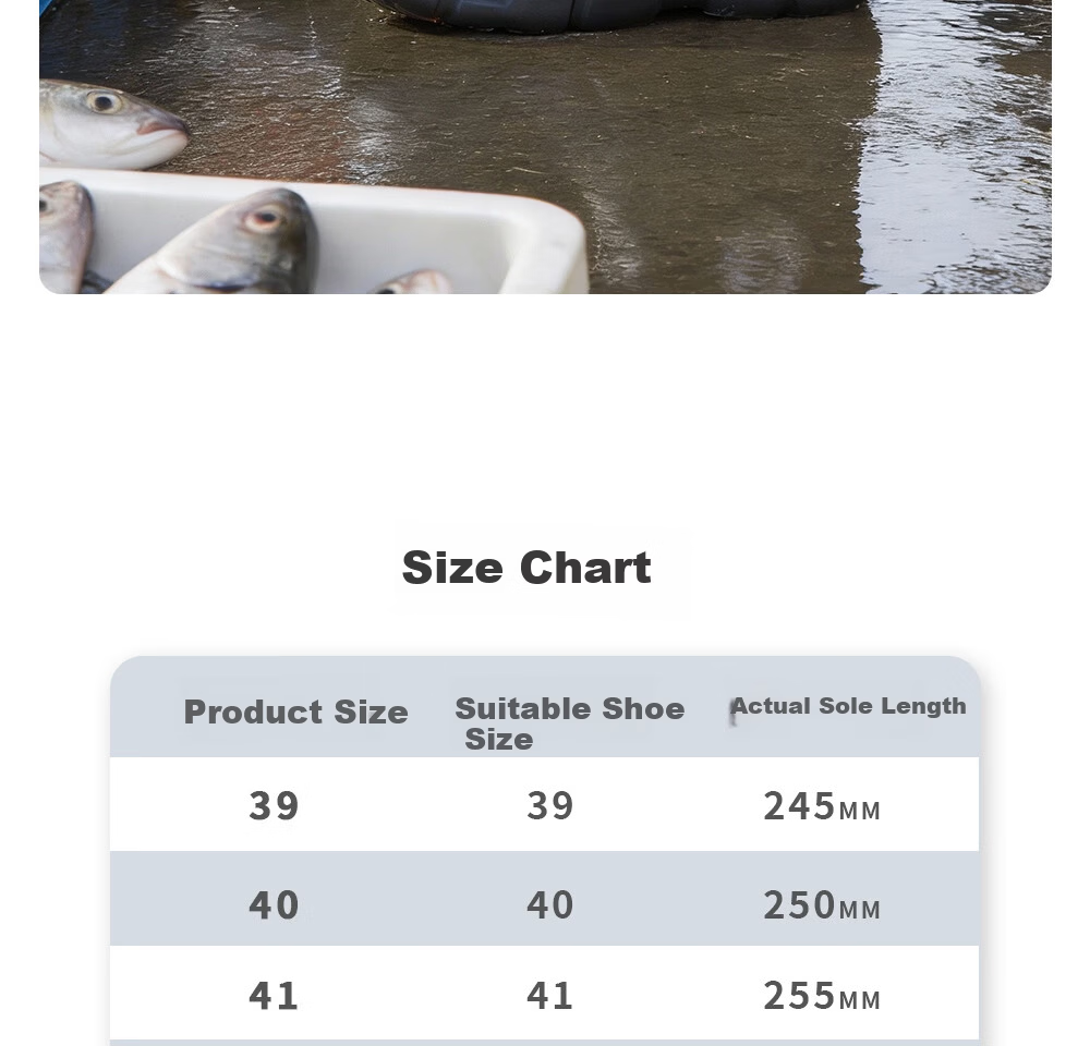 Paul Frank Professional Non-Slip Chef Shoes Outdoor EVA Rain Shoes Delivery Rider Water Shoes Fishing Rubber Shoes Black Size 41 21