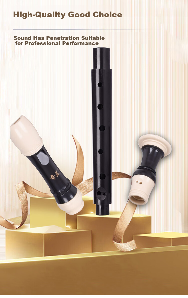 Chimei 8-Hole Alto German Style Recorder with Leather Case Classroom Recommended 3