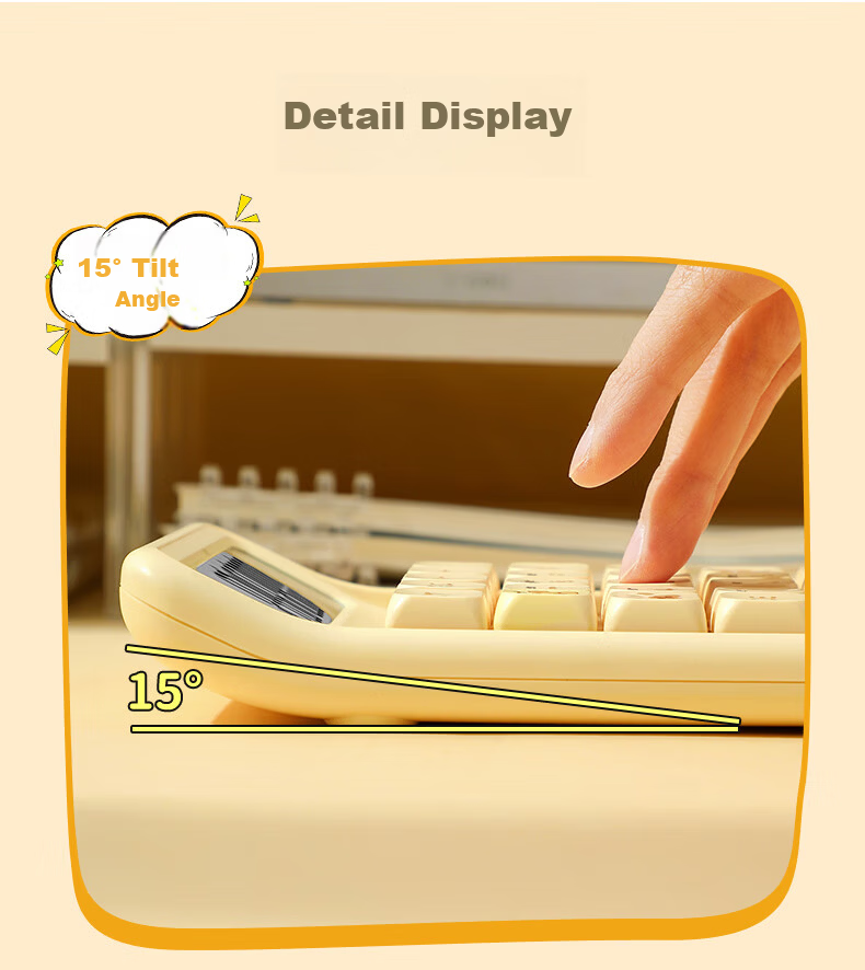 Youth Companion Calculator Blue Switch Mechanical Keyboard High-Value 12-Digit Display Multifunction Handheld Stylish Desktop Financial Office School Learning Supplies Fortune Flow 7528X 8
