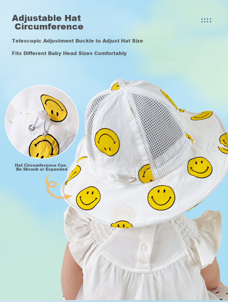 9i9 Baby Summer Mesh Fisherman Hat Sun Protection Breathable Bucket Hat for 0-2 Years A160 Blue 5