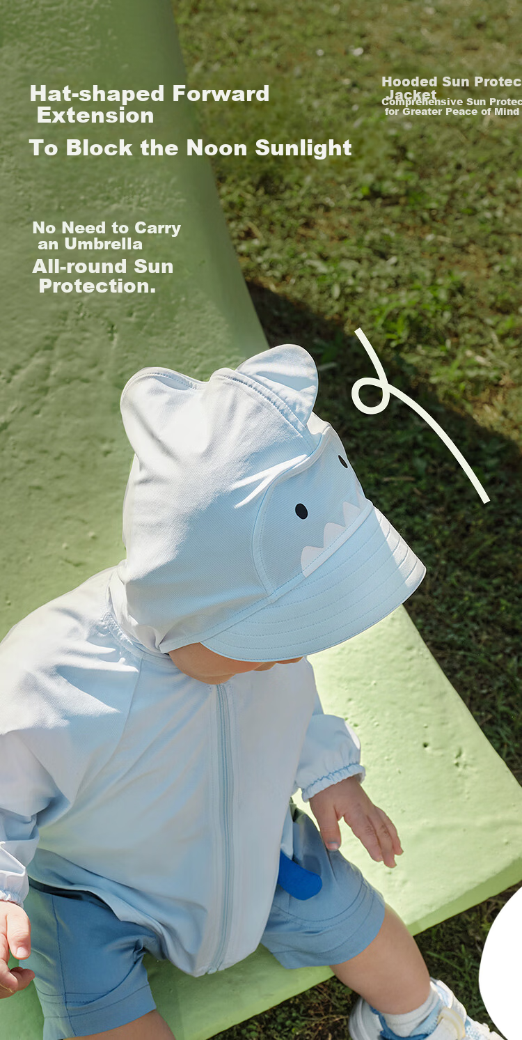 Balabala Baby Sun Protection Jacket Children's Coat 2026 Summer Cooling Boys Girls Hooded Top UPF50+ 2