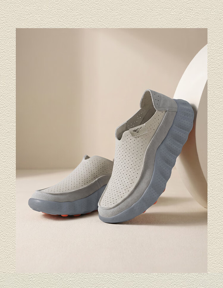 Seven Wolves Summer Breathable Men's Shoes 2026 New Style Perforated Hollow Slip-On Lightweight Comfortable Sports Sandals 31