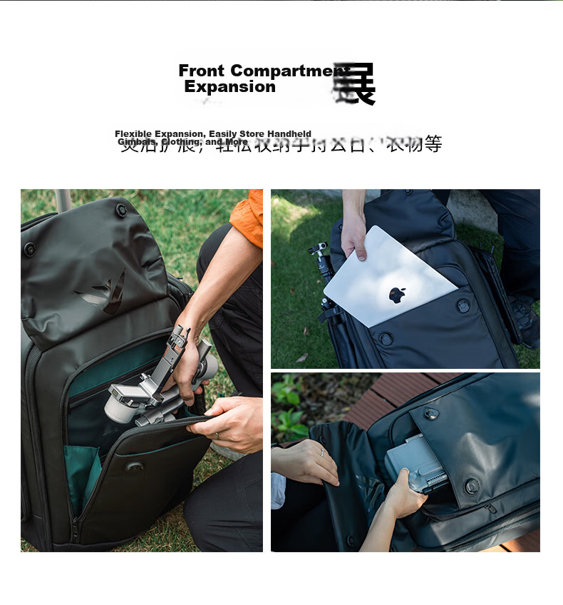 EIRMAI Photography Trolley Backpack Professional Outdoor Large Capacity DSLR Camera Bag Universal Wheel Travel Case Drone Luggage 21-inch Black 3