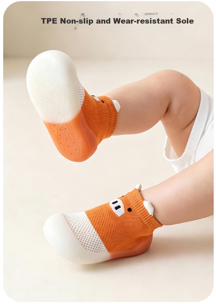 9i9 Baby Toddler Walking Shoes Floor Socks Children's Socks Summer Indoor Outdoor Soft Sole Early Education Shoes B139 Yellow Size 26/27 6