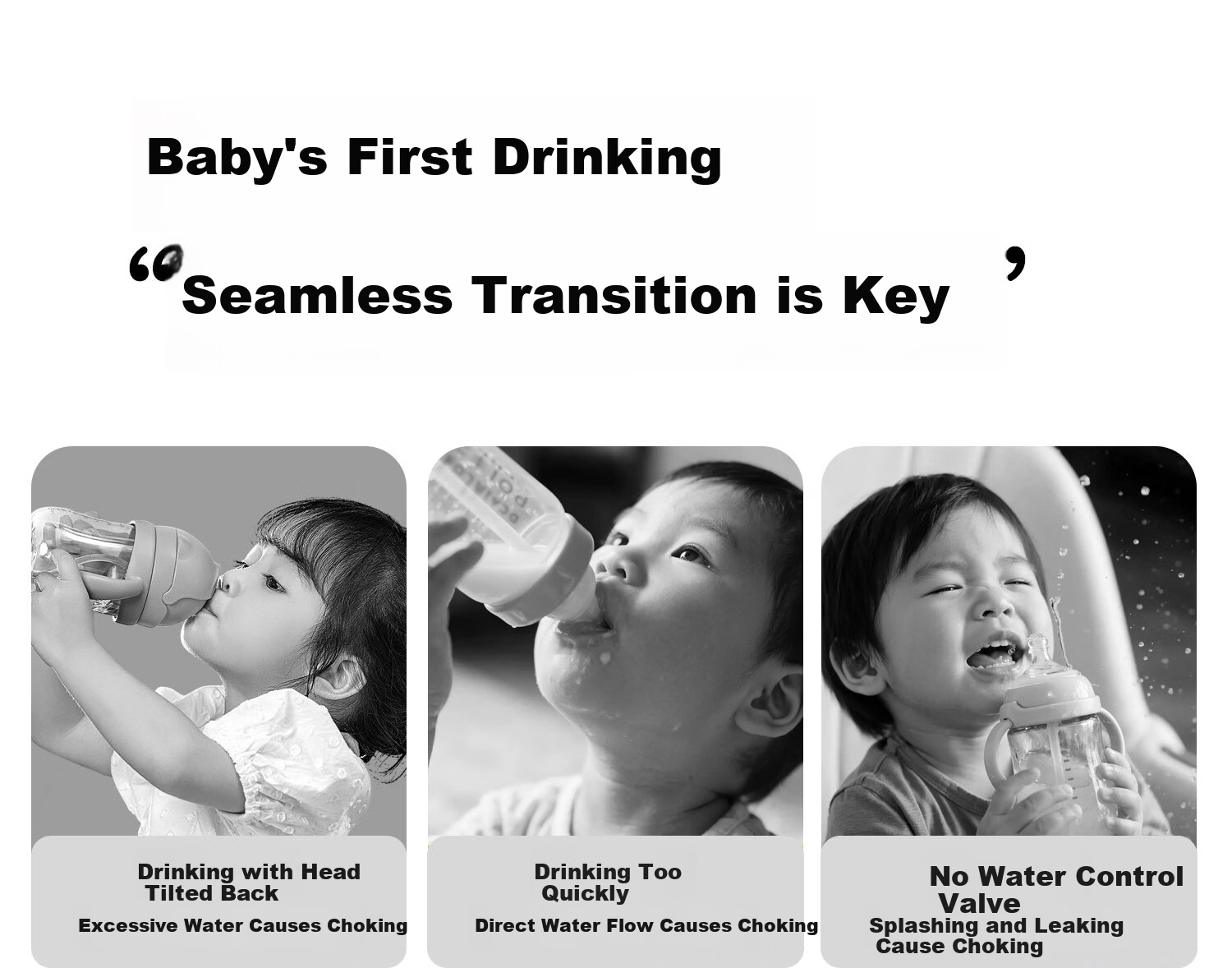 Aibeier Children's Water Bottle Baby Milk Cup Straw Bottle 6 Months-3 Years Training Cup Straw Cup Kindergarten 2