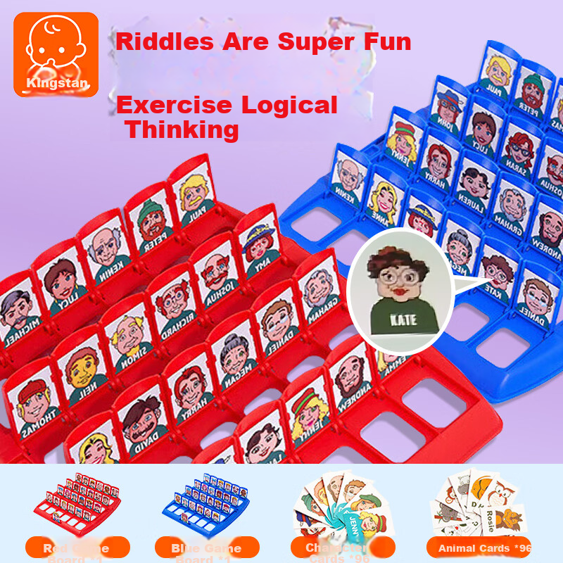 Kingston Guess Who Character Card Game Board Game Toy for Kids Ages 7-10-15 Children's Day Gift