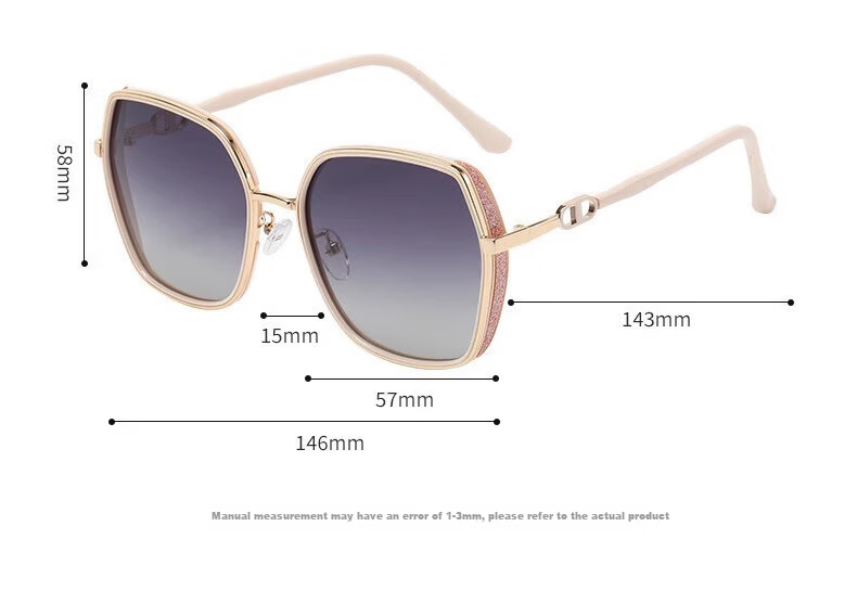 BWNK Women's High-End UV Protection Polarized Sunglasses Slimming Trendy Fashion Sun Glasses 2
