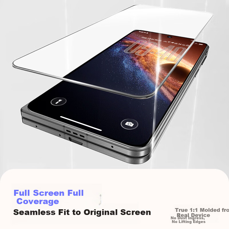 LLUNC [2-Pack] Honor Magic V6 Tempered Glass Screen Protector Ultra-Thin HD Anti-Fingerprint Full Coverage Case-Friendly Dustproof Shockproof Film