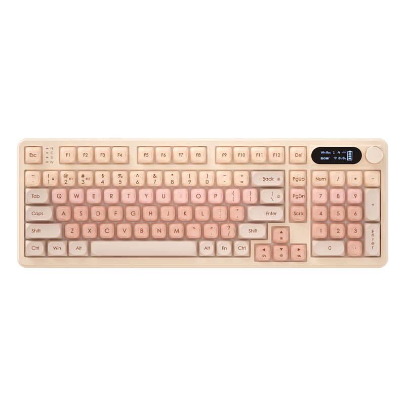 B.O.W Hangshi G98 Foundation Wireless Bluetooth Wired Tri-mode Mechanical Keyboard Female Customizable RGB Backlit Gaming Office Laptop Universal