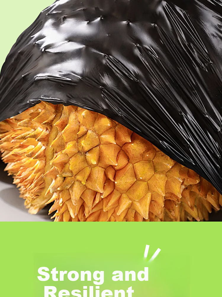 Lide Biodegradable Flat Large Garbage Bags Large Size Sanitation Commercial Household Kitchen Extra Thick 4-Layer 60x80cm 50pcs 10