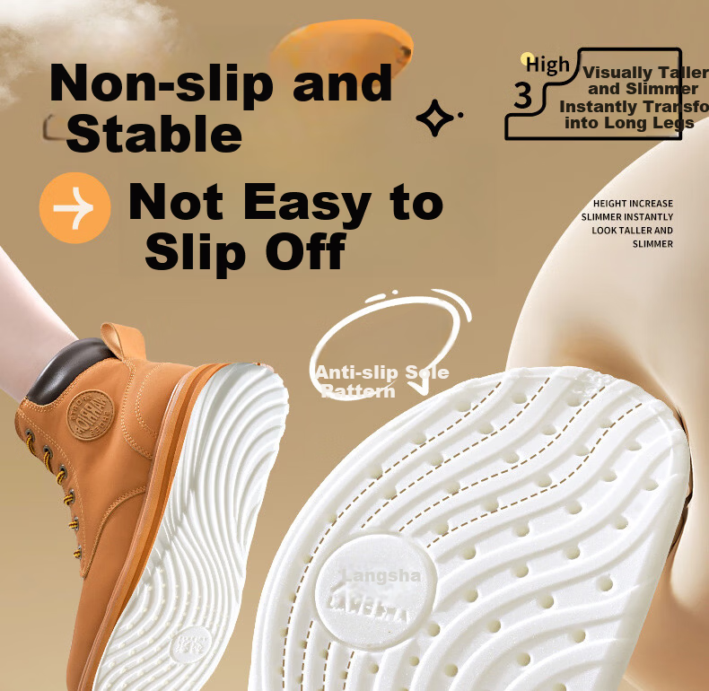 Langsha Invisible Height Increasing Insoles Soft Shock Absorption Sweat-Absorbing Odor-Resistant Breathable Unisex Height Boosting Pads 2.5cm Size 43-44 16
