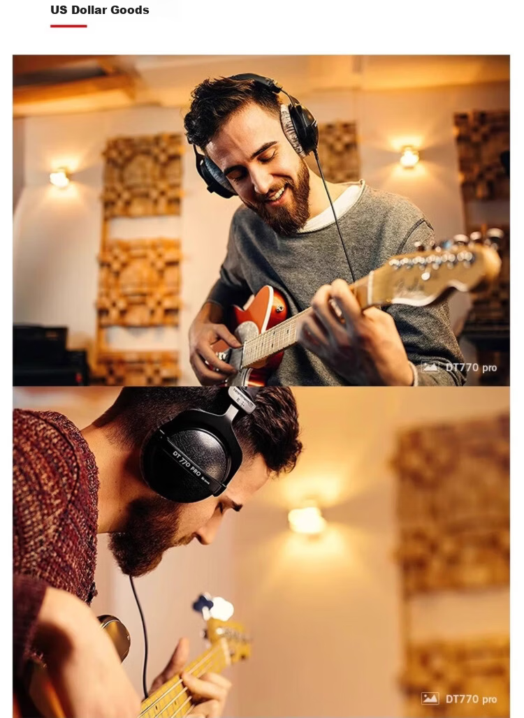 Beyerdynamic DT 700 PRO Over-Ear Closed-Back Studio Monitoring Headphones for Music and FPS Gaming [No Microphone] DT 770 PRO [32Ω] 9