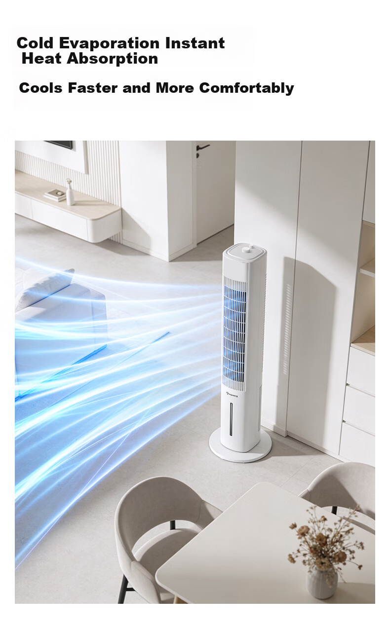 AIRMATE [Million Negative Ions] Lighthouse Cold Air Fan, Home Voice-Controlled Smart Water-Cooled Tower Fan, Gentle Wind Cooling Electric Fan, Floor Fan, Humidifying Timer Small Air Conditioner SRI39 3