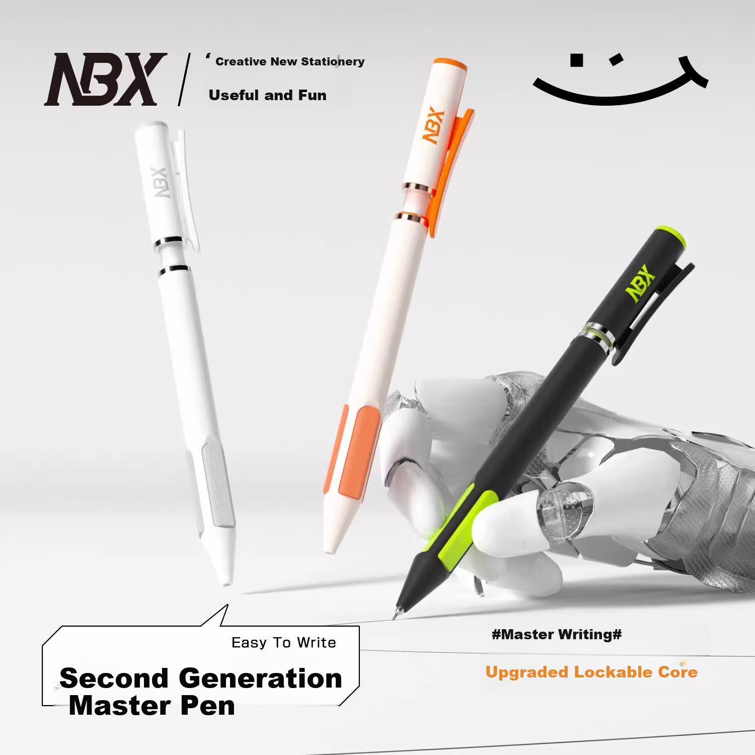Wusheng NBX Upgraded 2nd Generation Quick-Dry Smooth Black Gel Pen High-Value Black Tech Mecha Style Exam Pen for Middle and High School Students Future Green