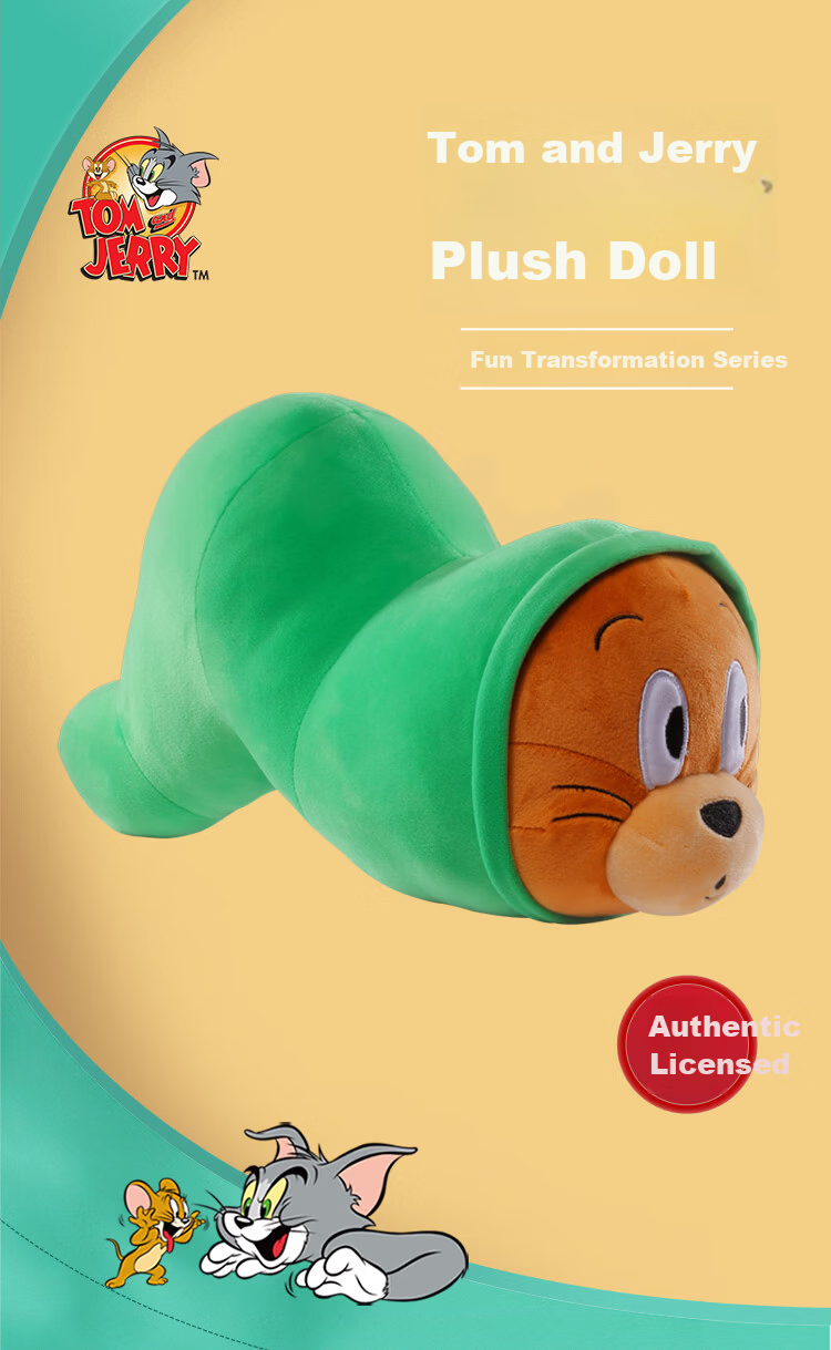 Haoqile Tom and Jerry Jerry Long Body Pillow Bedside Leg Hugging Plush Doll Comfort Toy Peripheral Pillow 1