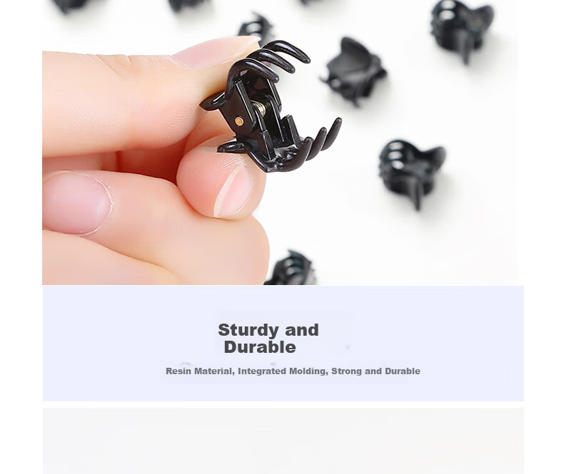 Jiaoxuefei Black Small Hair Claw Clips 20pcs Bangs Clips Top Clips Small Hairpins Hair Accessories 7