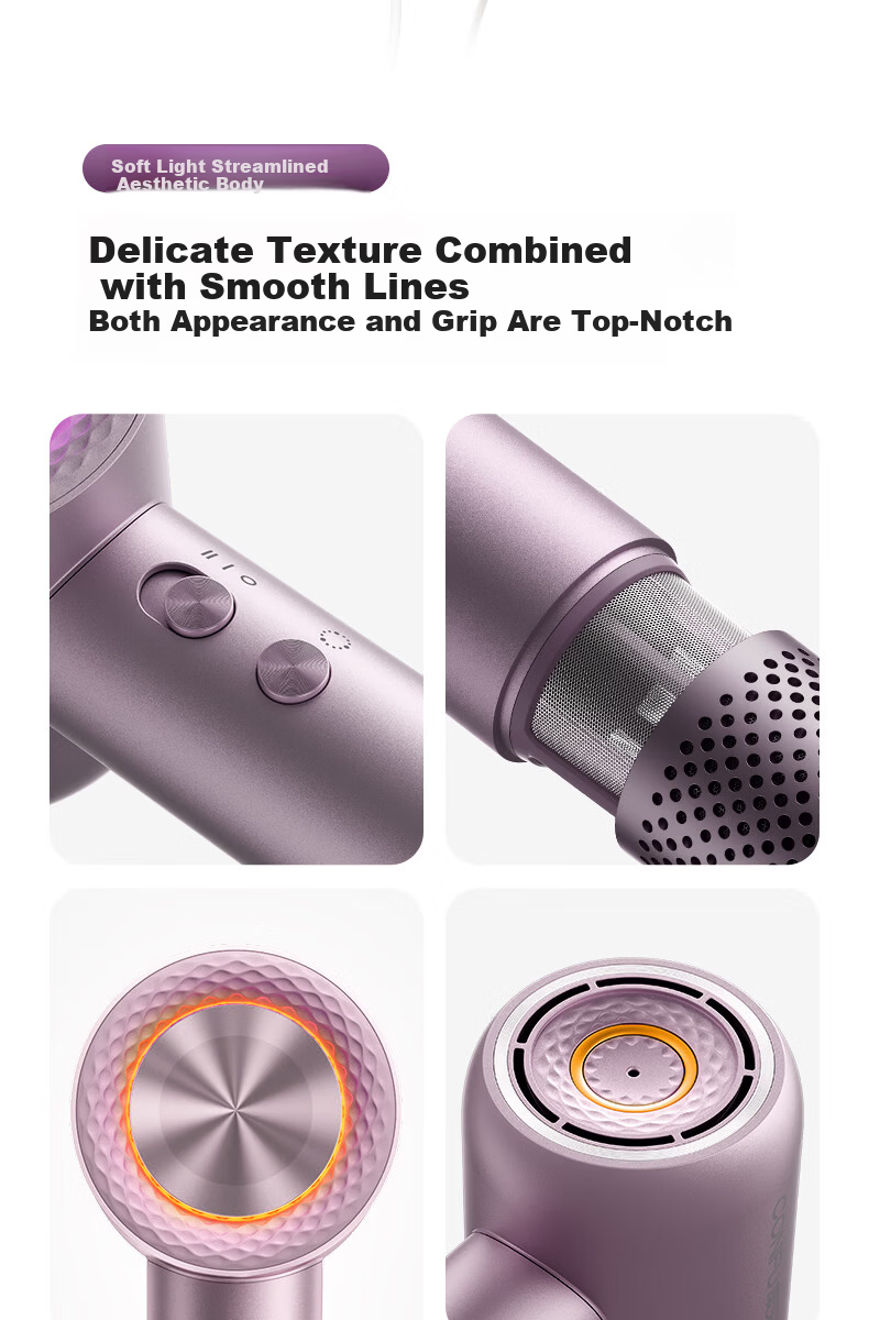 CONFU Silk3 Diamond Light Water Ion High-Speed Hair Dryer Fast Drying 120,000 RPM Home Use High Power Damage-Free Hair Blow Dryer Birthday Gift Star Forge Purple Standard Edition Price Guarantee 618 14