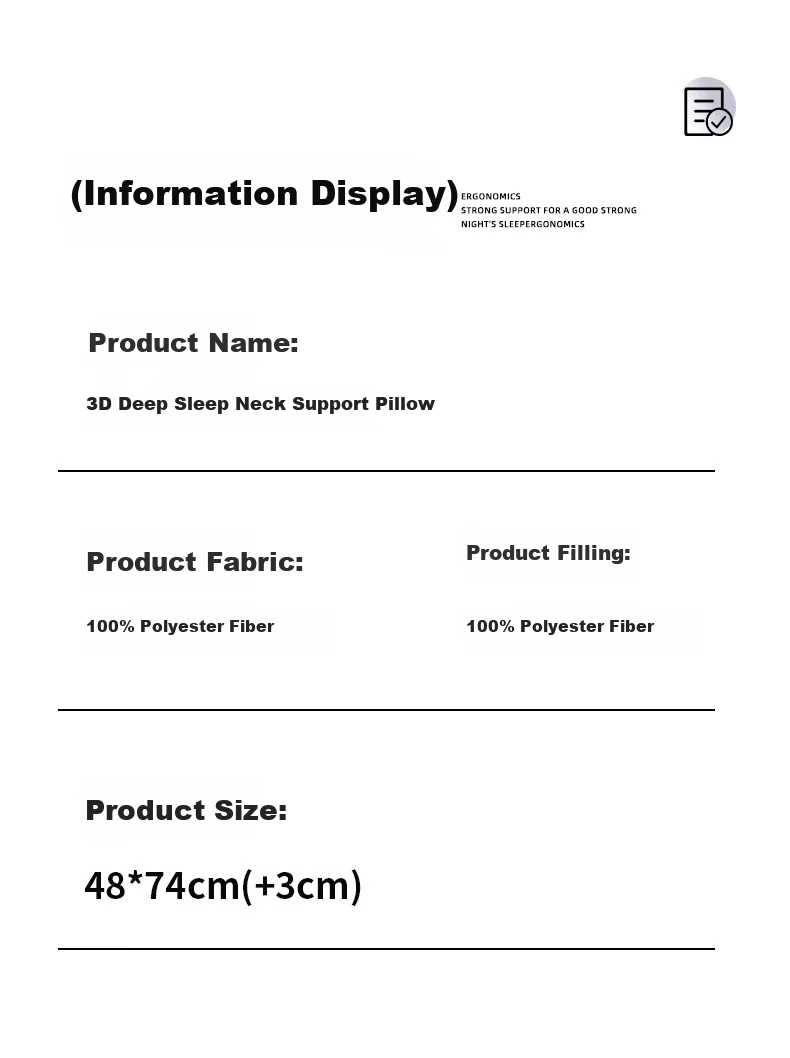 Hodo Class A Pillow, Cervical Support Pillow Core, Adult Cervical Pillow, Deep Sleep Pillow, SAP Pillow Core, 48*74cm High Pillow 11