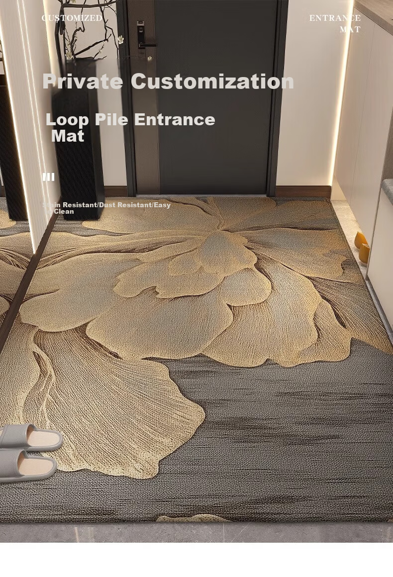 Chuangmaishi Entrance Door Mat Non-Slip Floor Mat for Entryway Bathroom Kitchen Carpet Dirt-Resistant Water-Absorbent Mat 60*90cm 1
