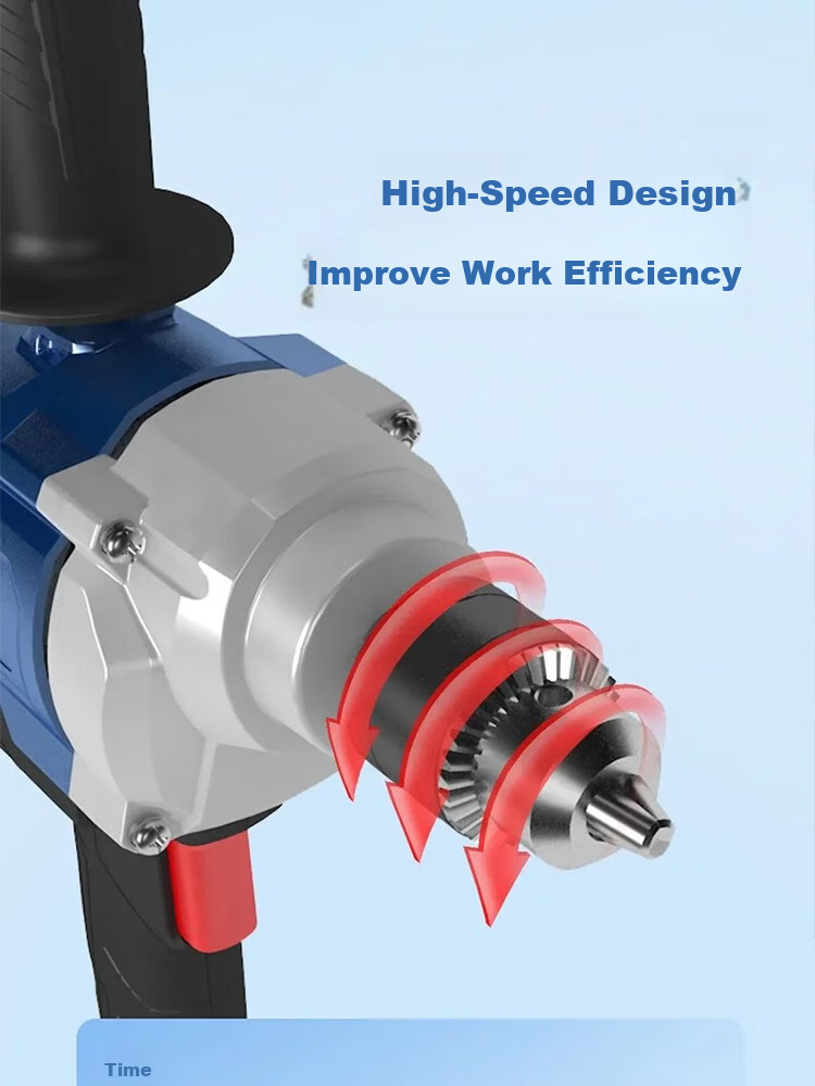 Dongcheng High-Power Electric Drill Mixer J1Z-FF08-13 Industrial Grade Putty Powder Stirrer Handheld Electric Drill 4