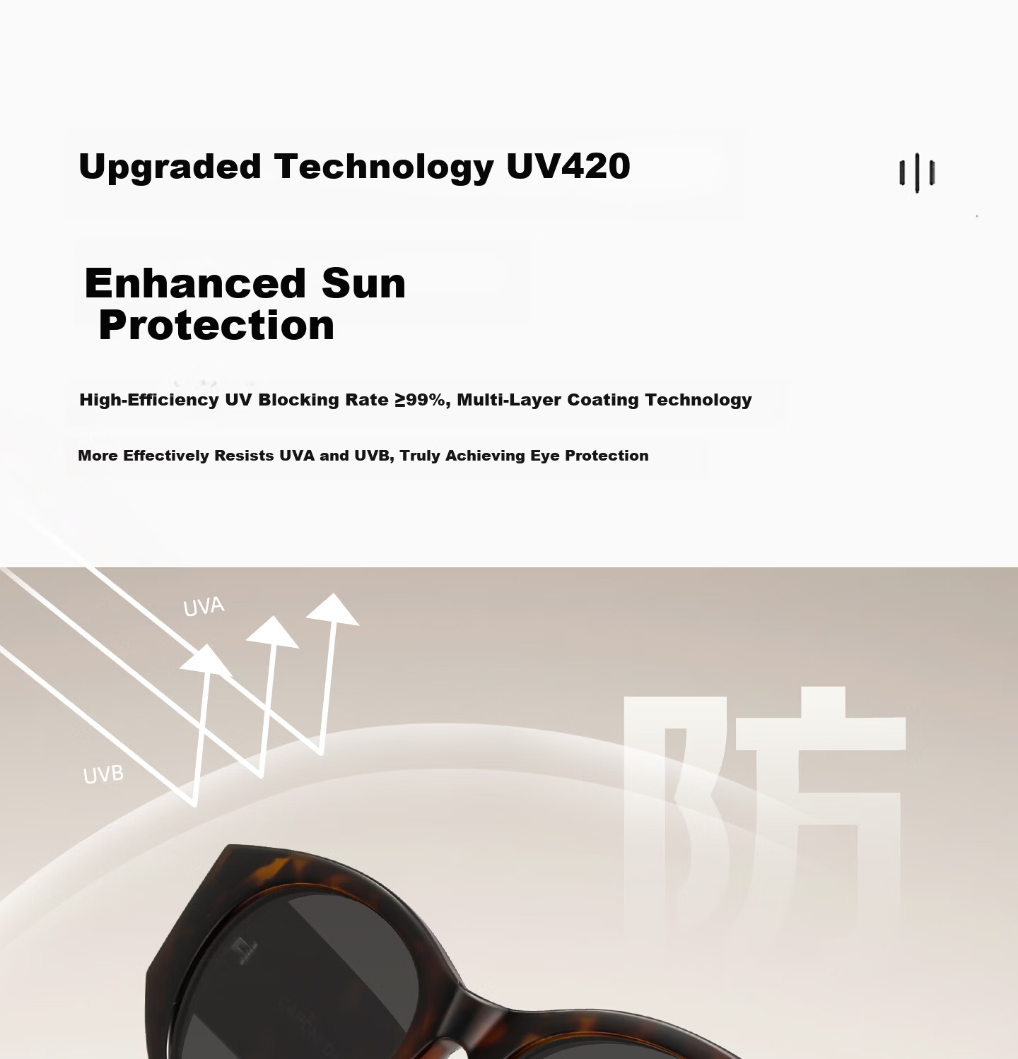 CAPONI Cat Eye Polarized Sunglasses for Women UV Protection Driving Glasses Slim Face Stylish 11