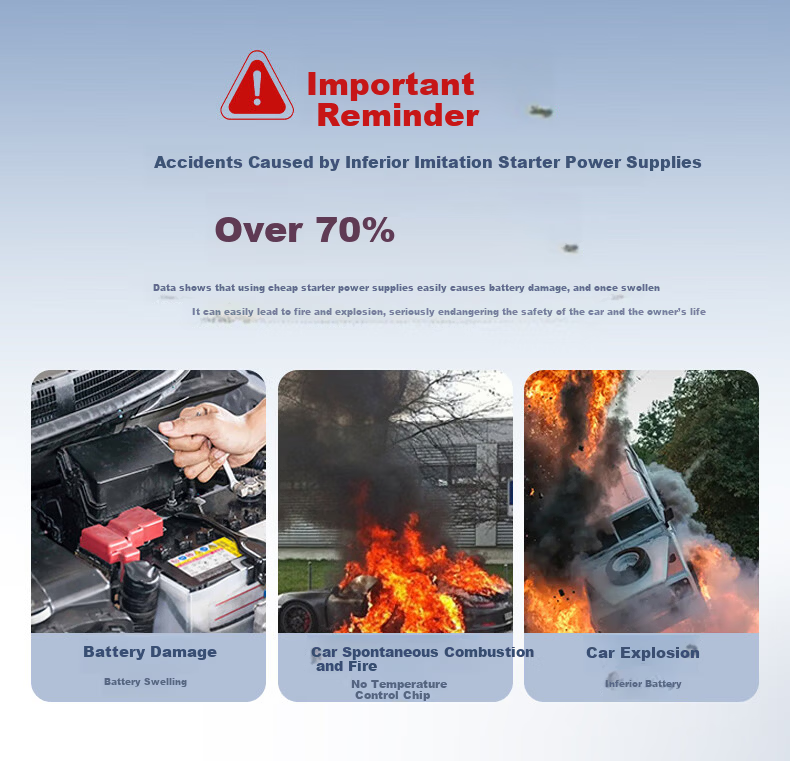 ETENWOLF X5pro Car Emergency Jump Starter Power Bank with 3C Certification and Integrated Air Pump 2