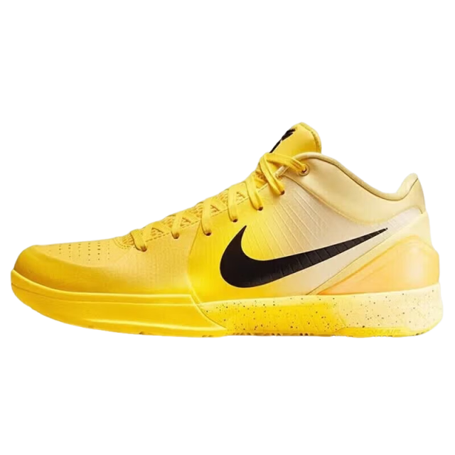 NIKE Basketball Shoes for Men, Kobe 4 Sports Shoes, IH0587-700, Yellow, Size 40.5