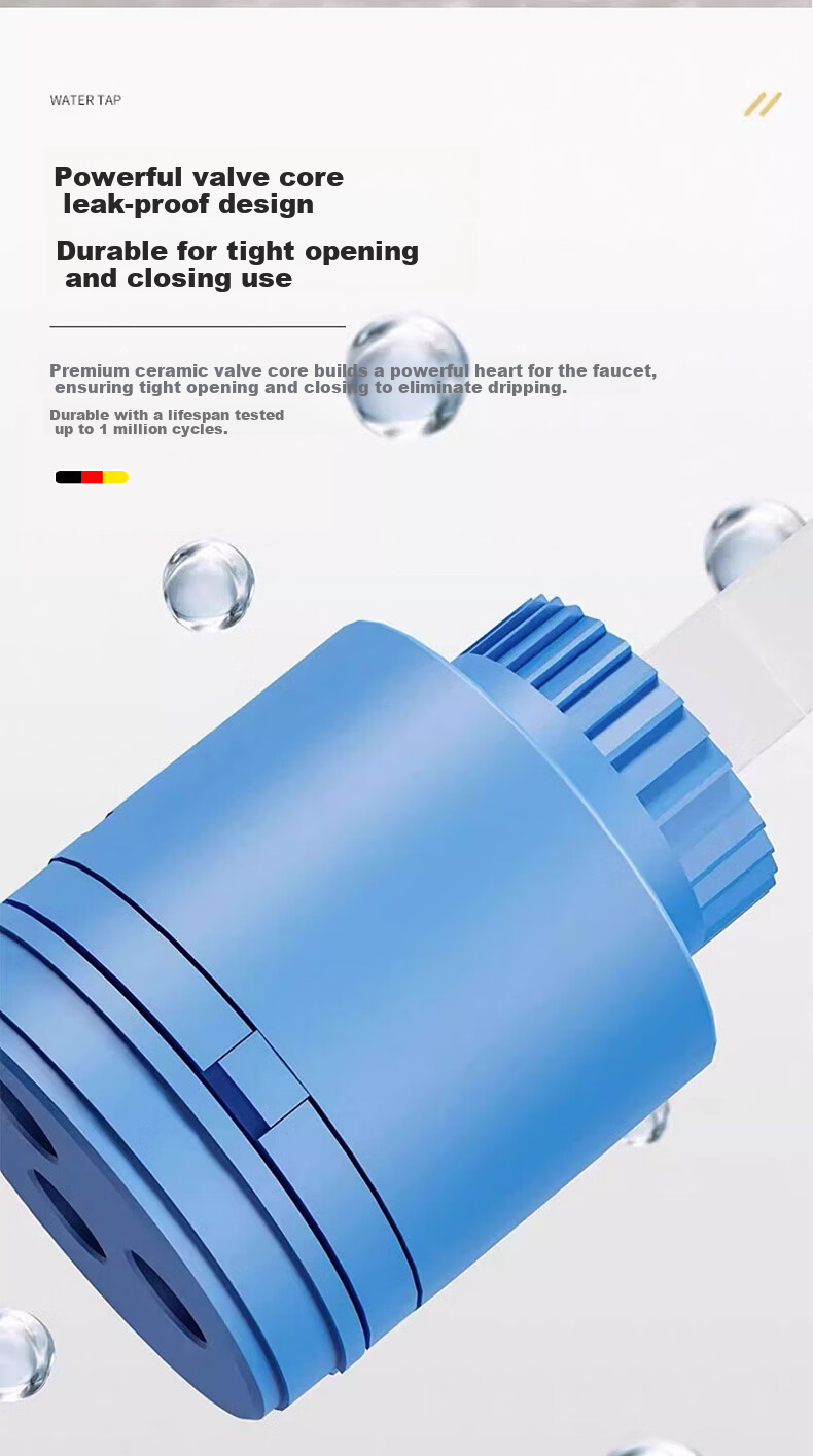 HOMK 【Germany】304 Stainless Steel Faucet Universal Bathroom Sink Basin Hot and Cold Splash-Proof Faucet 8