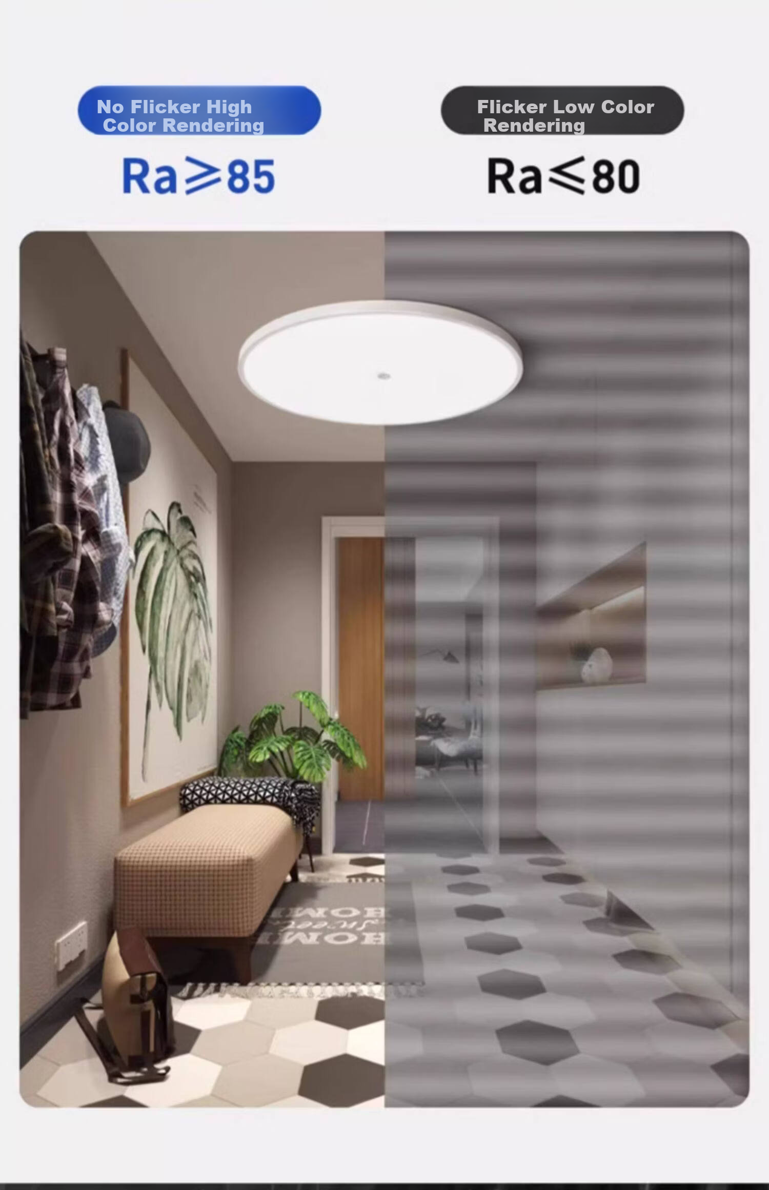Labotareda Ultra-thin Three-proof Ceiling Light LED Infrared Human Body Sound Control Lamp for Stairs Corridor Hallway 15