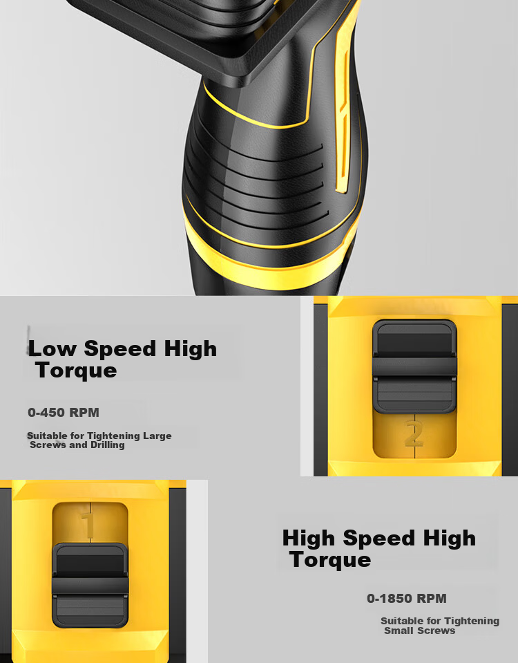 Guangchen Cordless Electric Screwdriver Drill Wall Drilling Lithium Battery Handheld Drill Tool Kit Complete Home Hardware Set 4