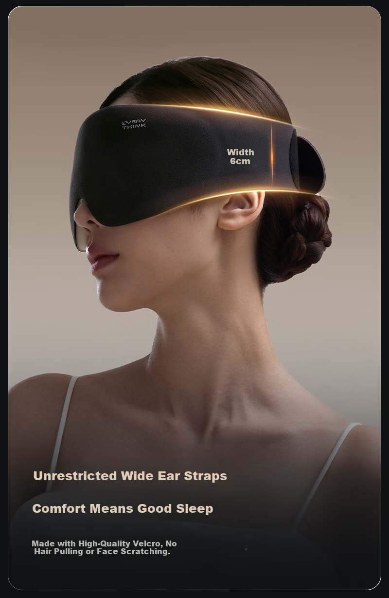 Sleep Mask Eye Cover Light Blocking Sleep Aid Relieve Eye Fatigue 3D Stereo Zero Pressure Eye Protection for Men and Women 10