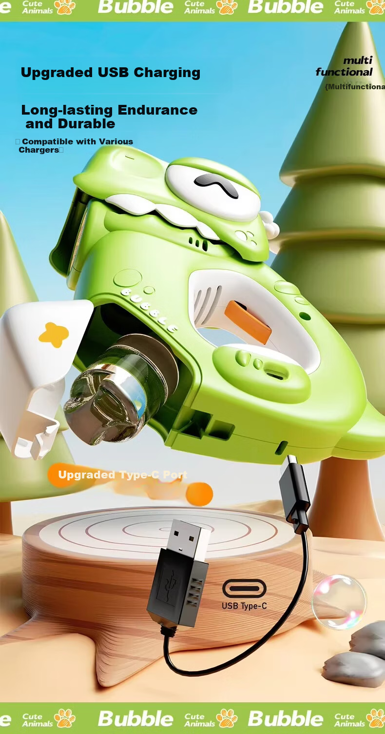 Guou New Multifunctional Bubble Machine Educational Animal Shape Fully Automatic Toy Children's Day Gift 11