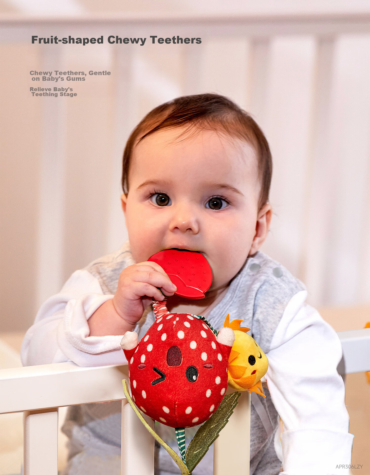 Tumama Kids Baby Crib Bell, Teether, Soothing Stroller Pendant, 0-1 Year Old Plush Bed Hanging, Newborn Car Toy 9