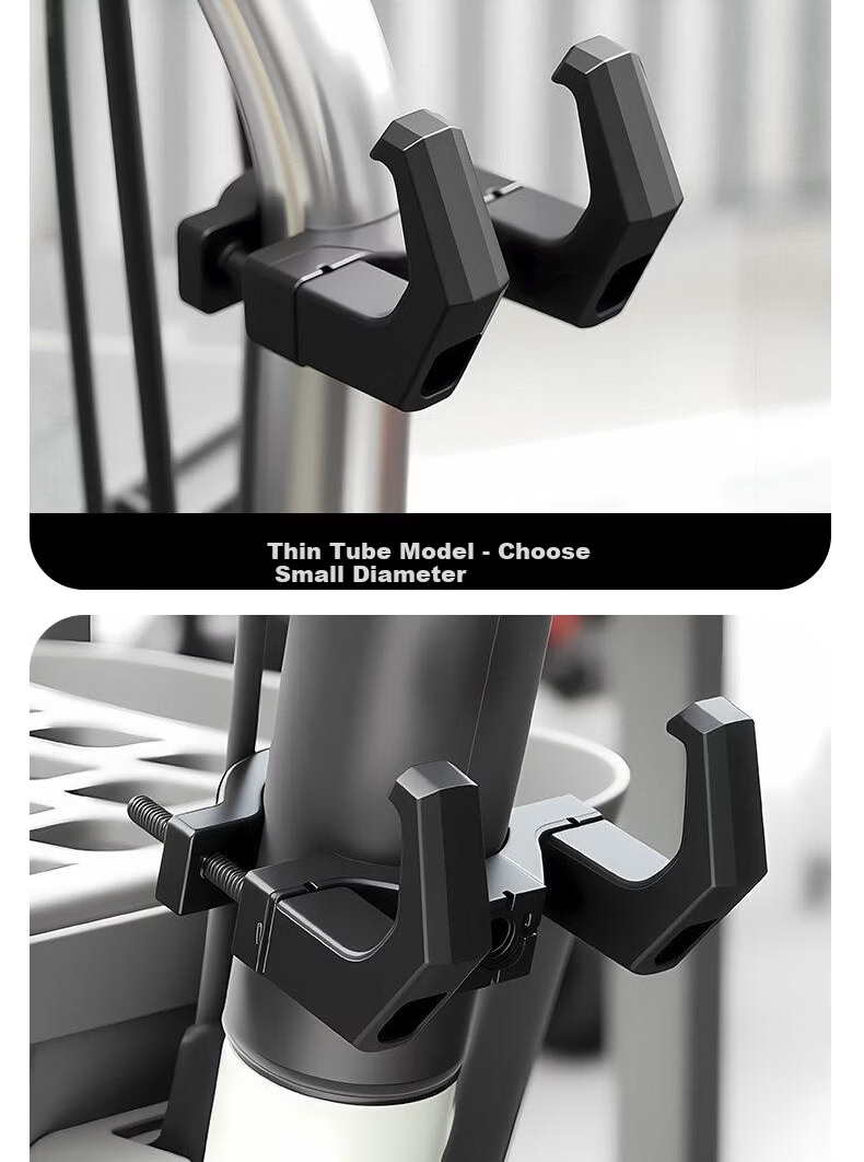 Bingyou Electric Bike Front Battery Hook Middle Front Hanging Hook No Drilling Storage Tool Universal for Helmet Backpack 4