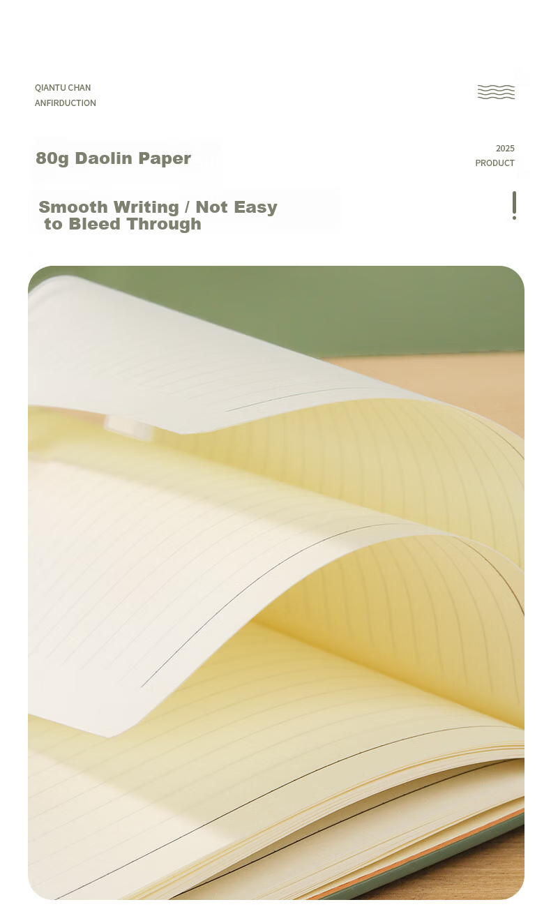 Wen'ao A5 Business Leather Notebook High-Quality Diary Gift School Supplies Work Meeting Stationery Gift Box Set 9